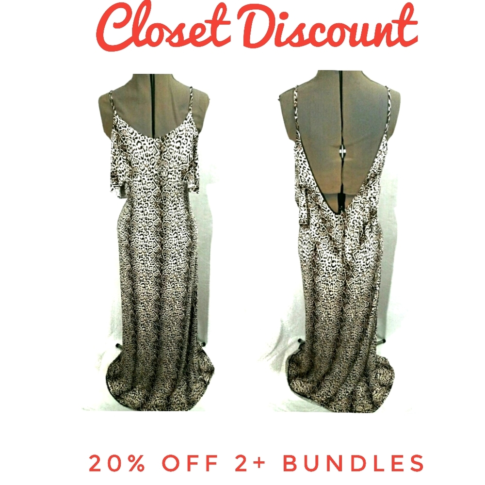TART Genie Open Back Animal Print Maxi Medium (B)